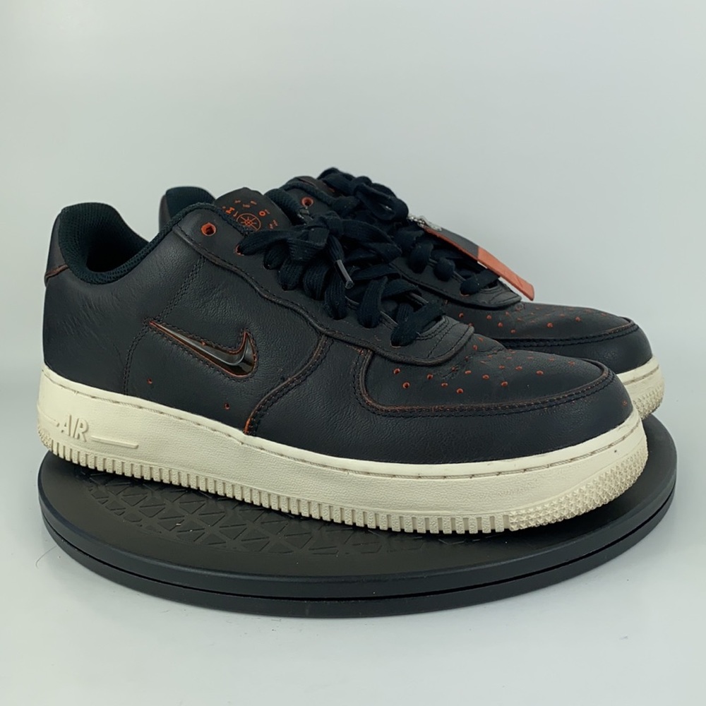 Nike Air Force 1 '07 PRM 'Jewel' Black/Orange CK4392-001 Men's Size 8.5 - Picture 4 of 16